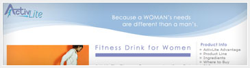 Web Design - Woman's Sport Drink